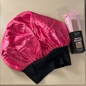 tgin Satin Bonnet Pink Size S/M